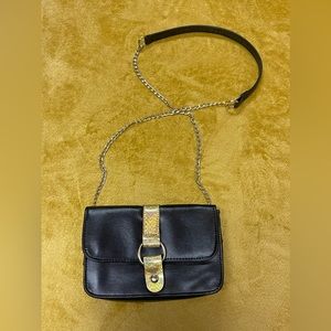 Black satchel bag